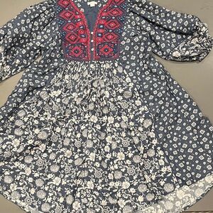 Sundance Blue and Red Floral Dress
